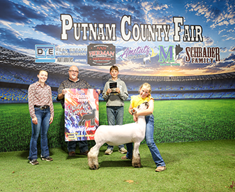 Reserve Grand Champion Market Lamb
Putnam County Fair- OH